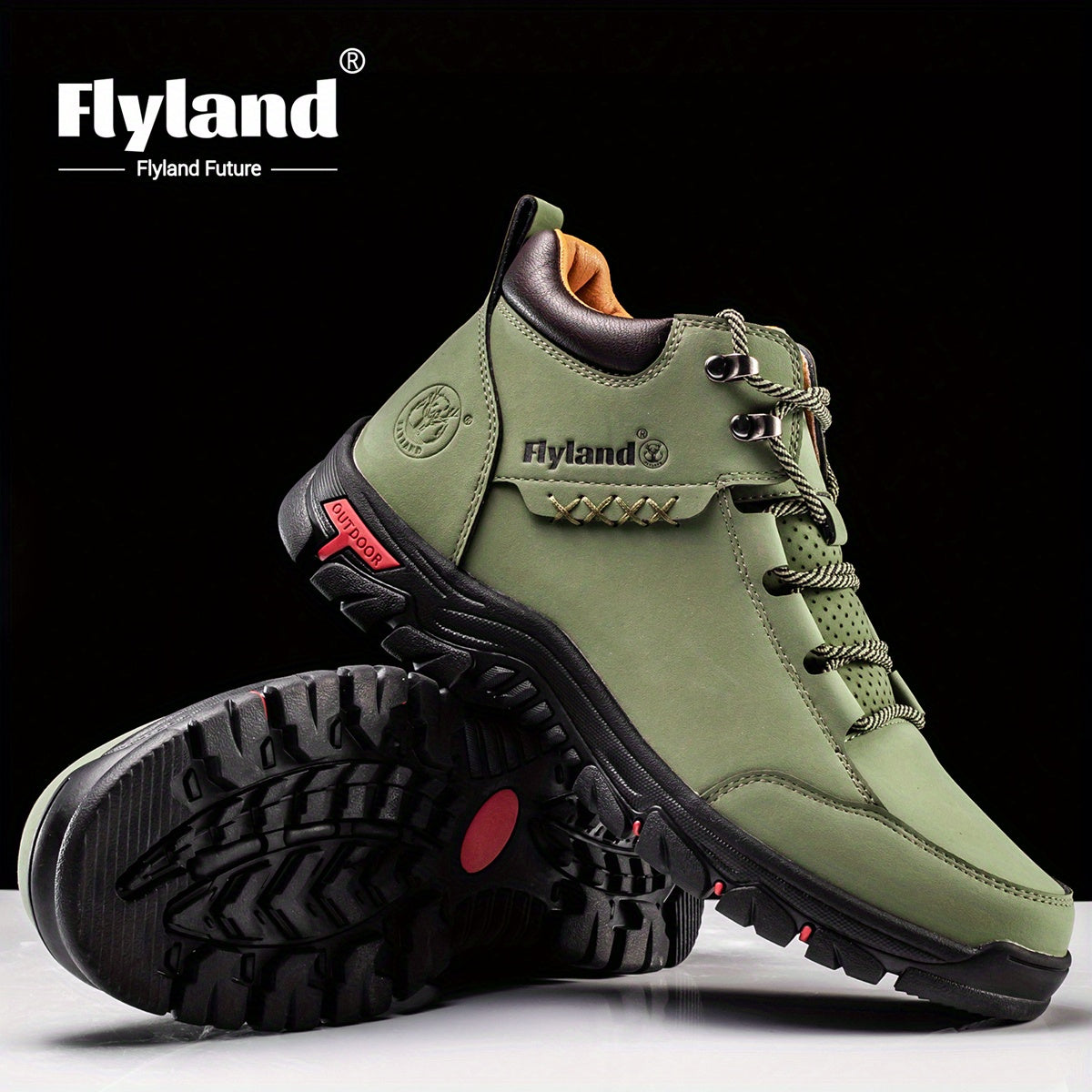 Flyland Vintage Leather Chukka Boots For Men Casual Work