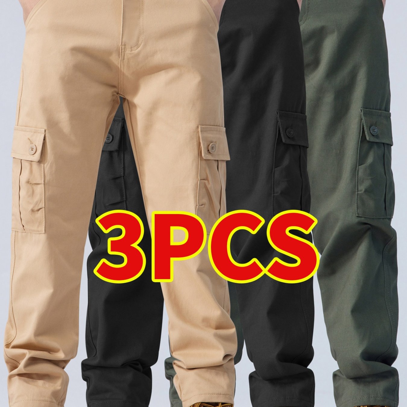 Mens Formal And Casual Pants Regular Fit Straight Leg
