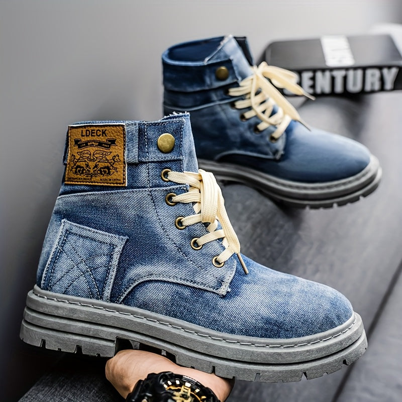 GSSZO High Top Lace Up Ankle Boots Season Streetwear