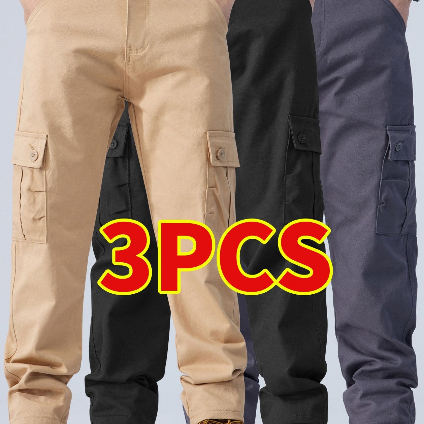 Mens Formal And Casual Pants Regular Fit Straight Leg