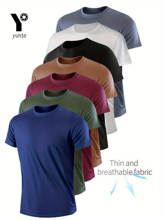 Yunte QuickDry Tshirts 7 Pack Athletic Moisture Wicking