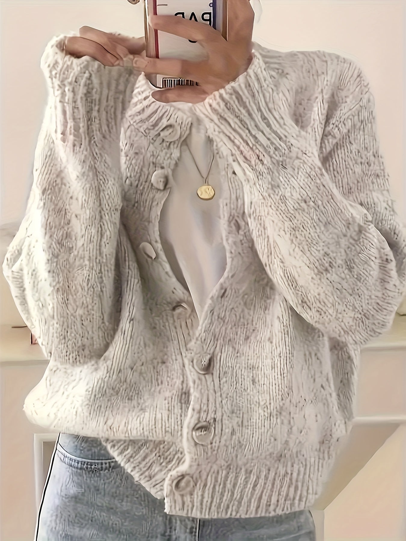 Elegant Women Cardigan Sweater Jacket All Seasons Layering