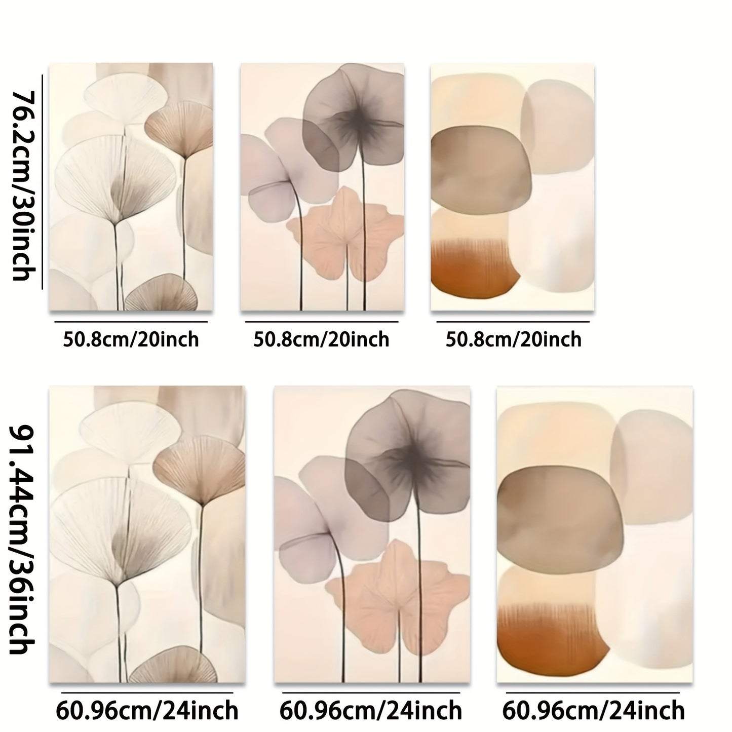 Wooden Framed Wall Art Bohemian Leaf Canvas Print Mural