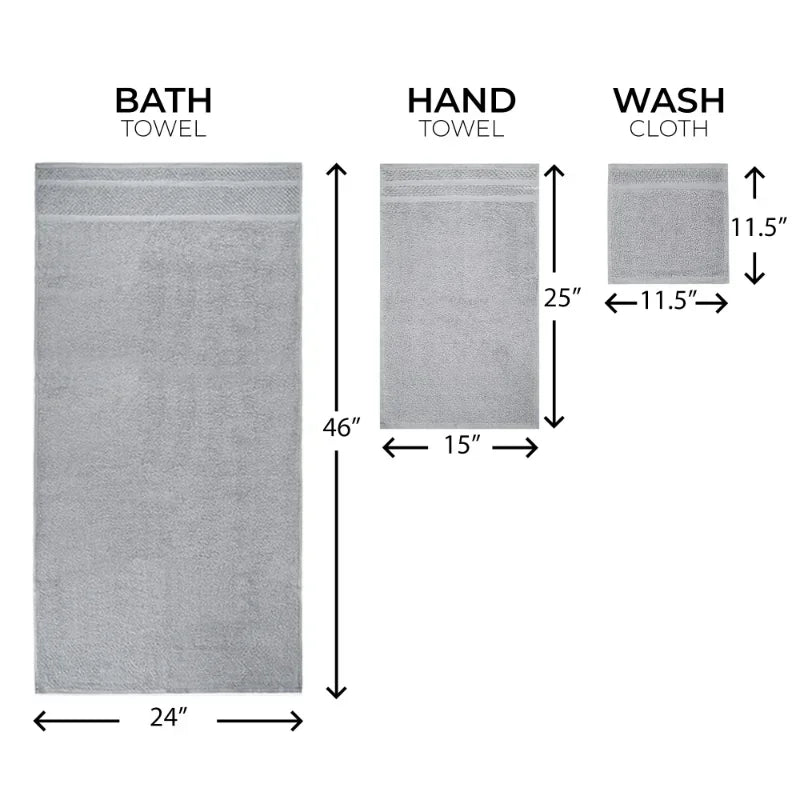 Premium Cotton Towel Set 10 Piece Ultra Soft Durable