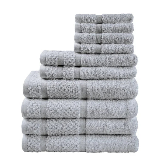 Premium Cotton Towel Set 10 Piece Ultra Soft Durable