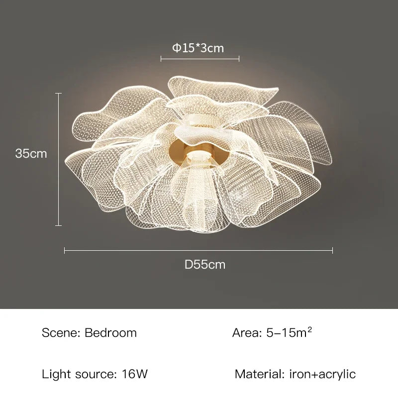 Wushiyu Flower LED Ceiling Lamp for Home Decor