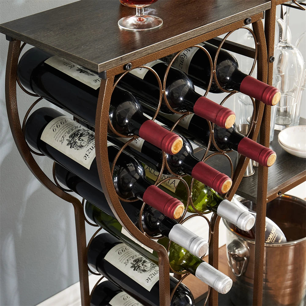 Hign Concerned Floor Wine Rack 11 Bottle 5 Tier Display