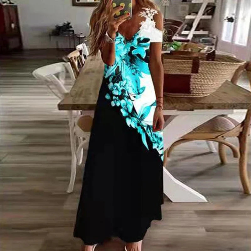 Zhejiang Women Printed Lace Sleeveless Suspender Dress