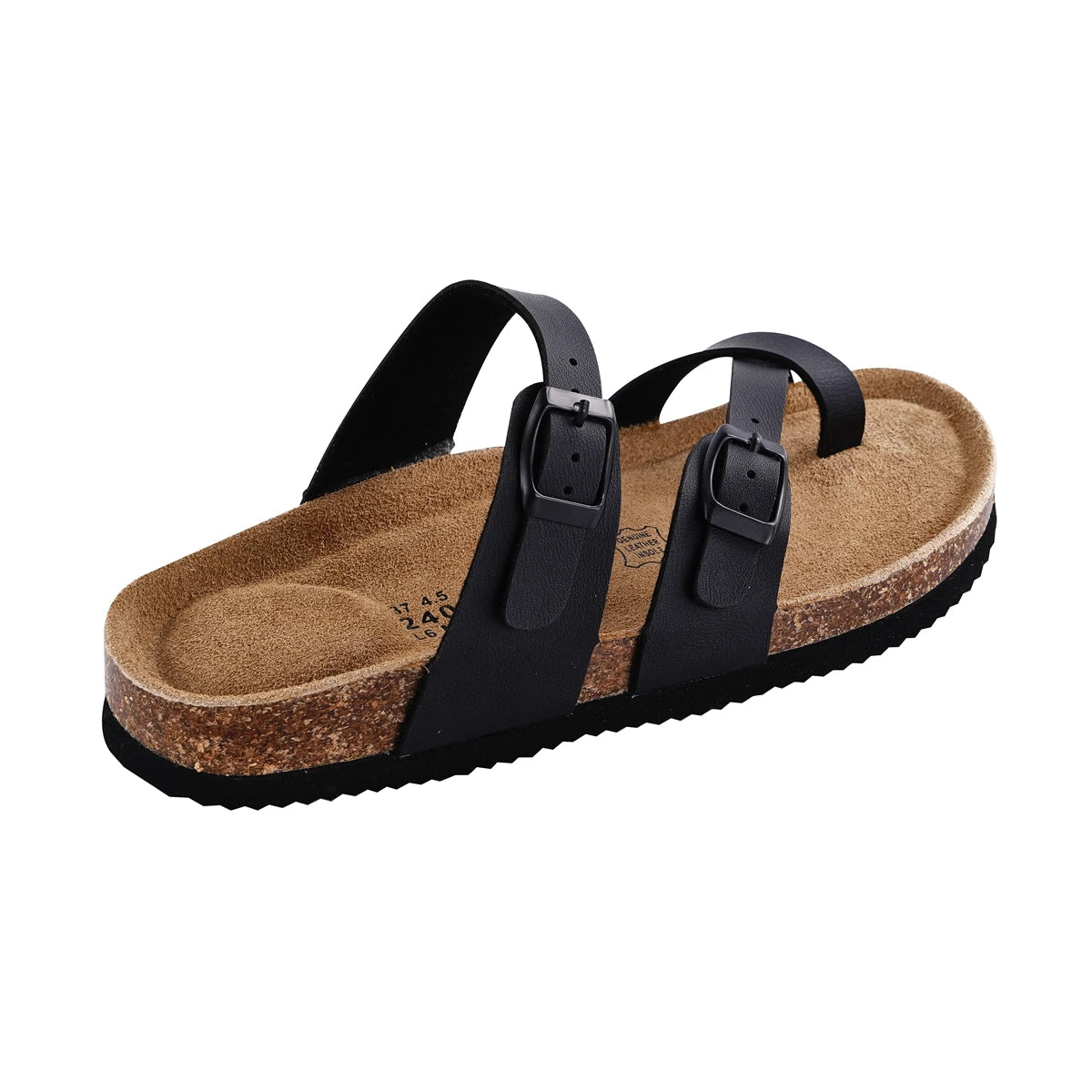 SUFU Summer Cork Sandals Women's Leather Clogs Slippers