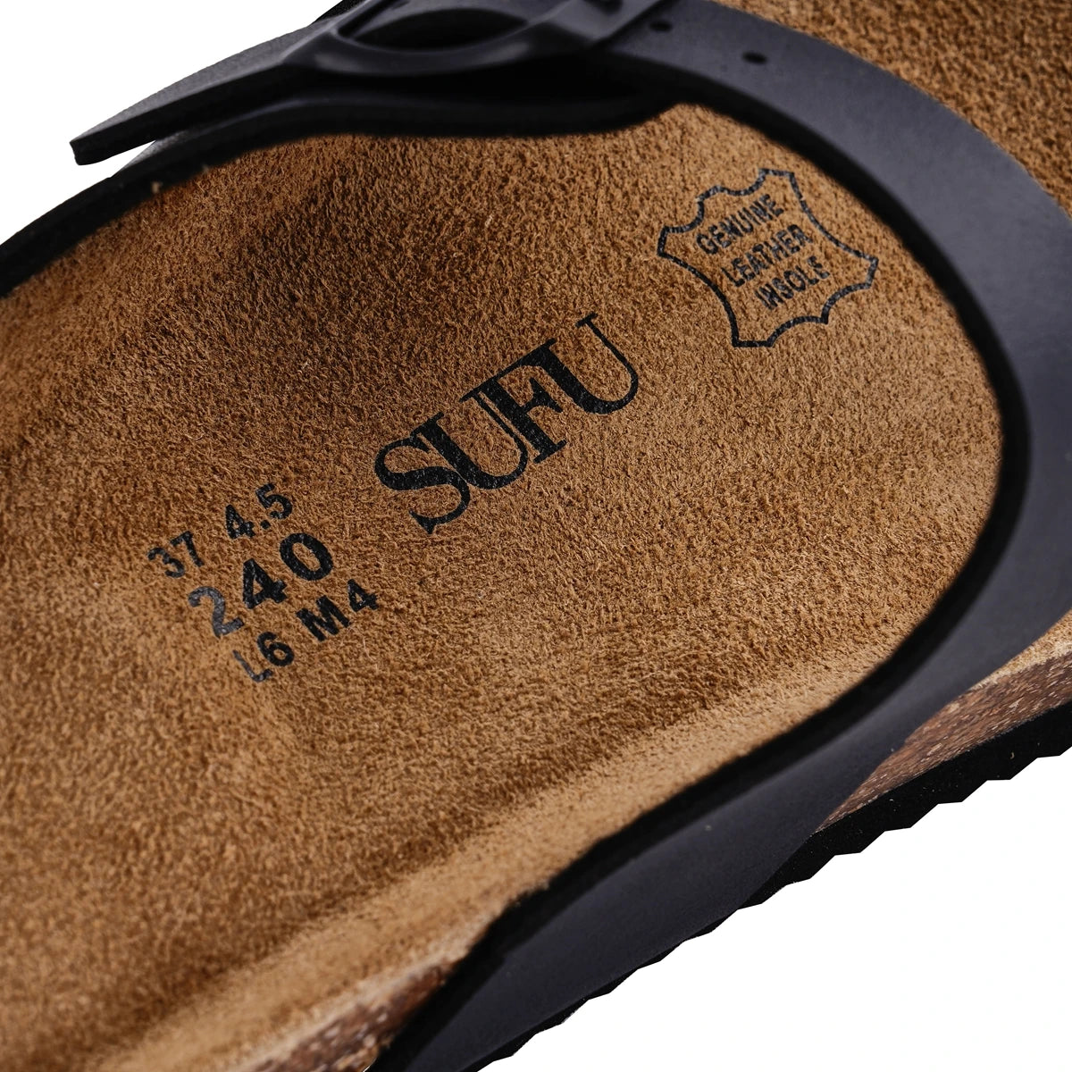 SUFU Summer Cork Sandals Women's Leather Clogs Slippers