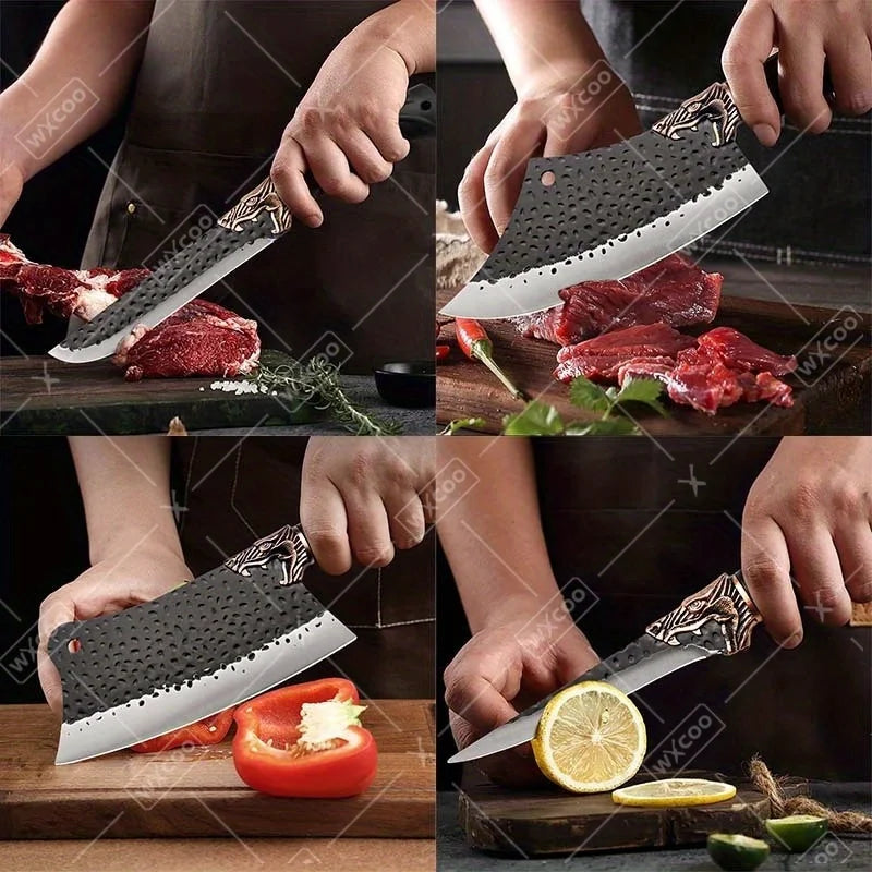 Stainless Steel Forged Chef Knife Set Kitchen For Cooking