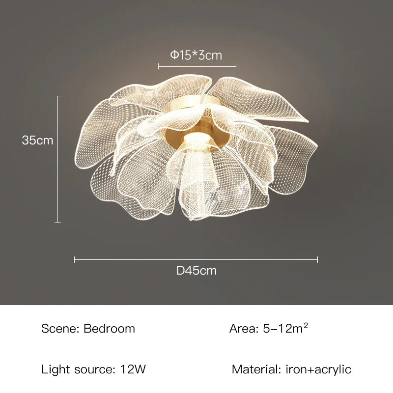 Wushiyu Flower LED Ceiling Lamp for Home Decor