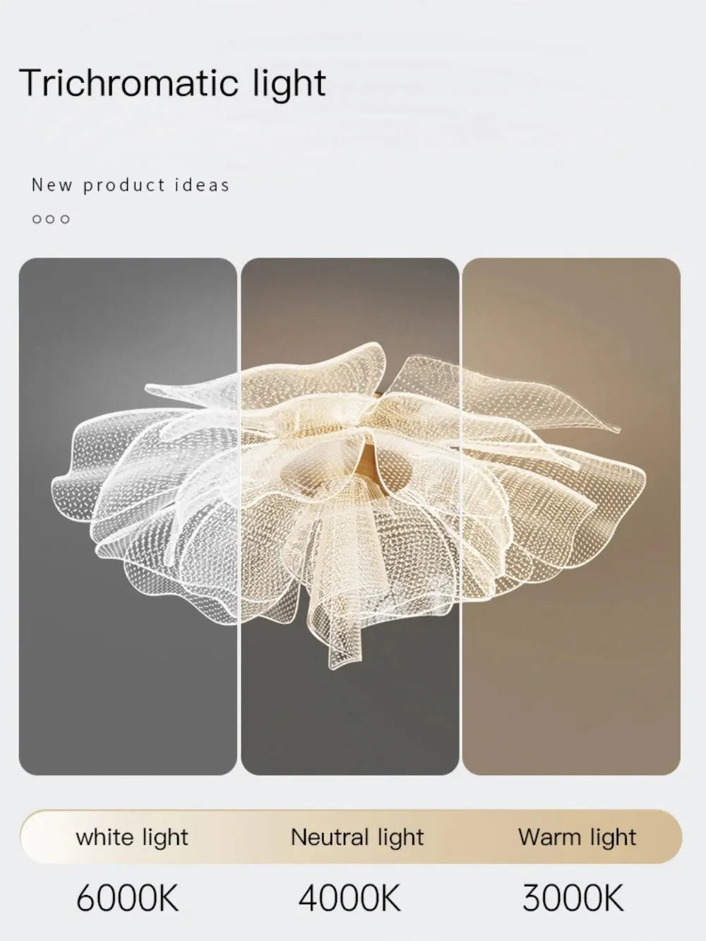 Wushiyu Flower LED Ceiling Lamp for Home Decor
