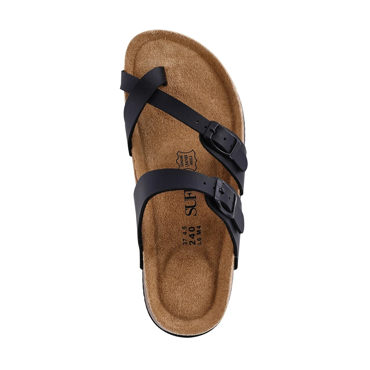 SUFU Summer Cork Sandals Women's Leather Clogs Slippers