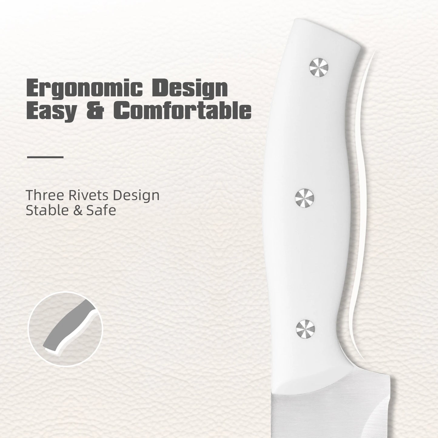 KATISUN 15 Piece Knife Block Set BuiltIn Sharpener Plus