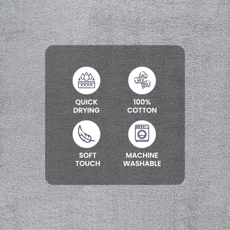 Premium Cotton Towel Set 10 Piece Ultra Soft Durable