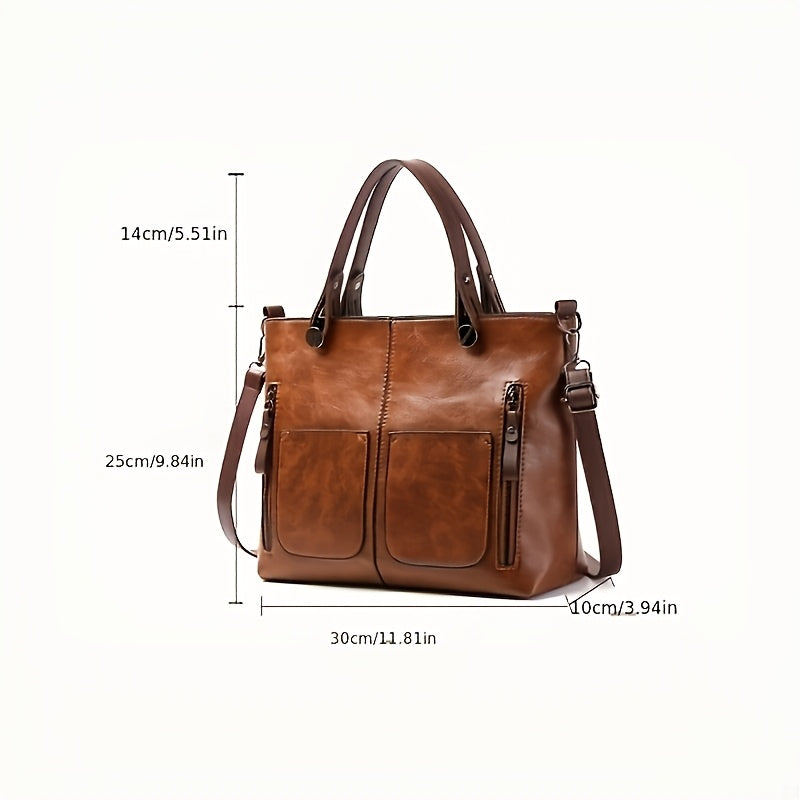 Retro Tote Bag Large Capacity Crossbody For Men Women