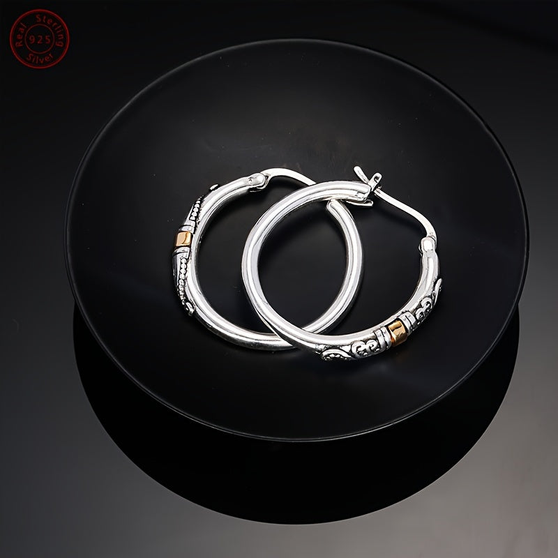 Sterling Silver Bali Style Hoop Earrings for Elegant Gifting