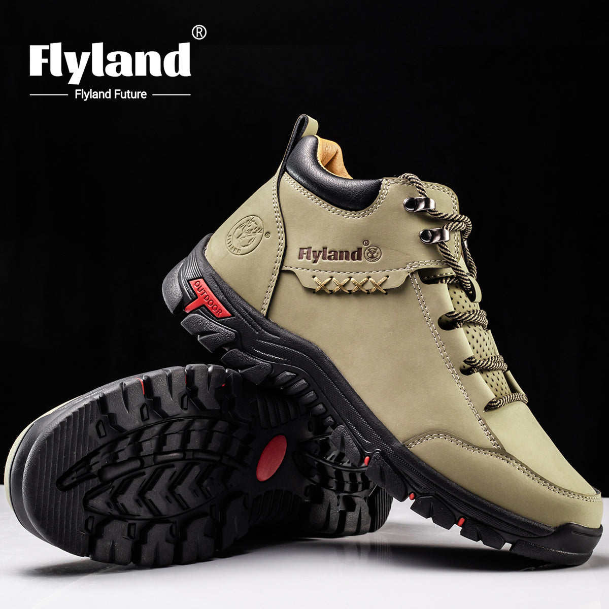 Flyland Vintage Leather Chukka Boots For Men Casual Work
