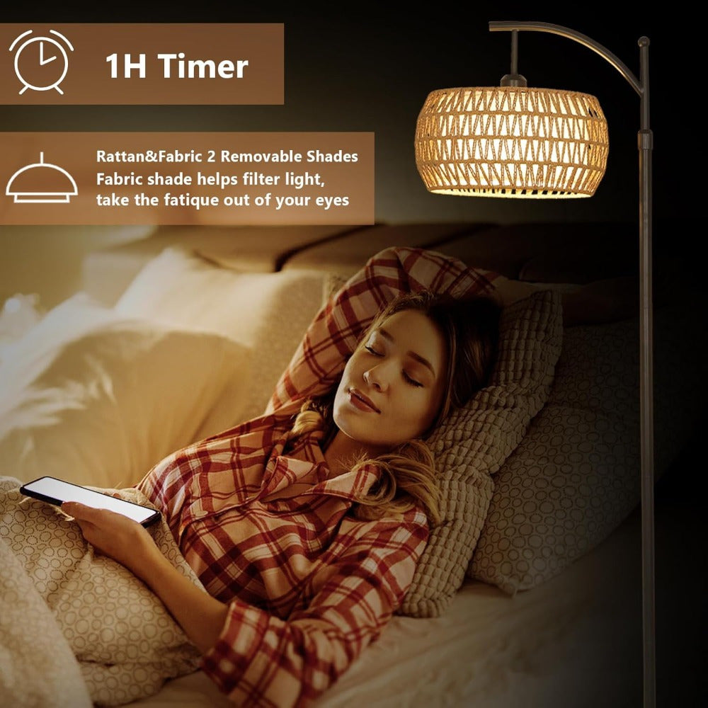 SUCOLITE Arc Floor Lamp With App Remote Dimmable Led