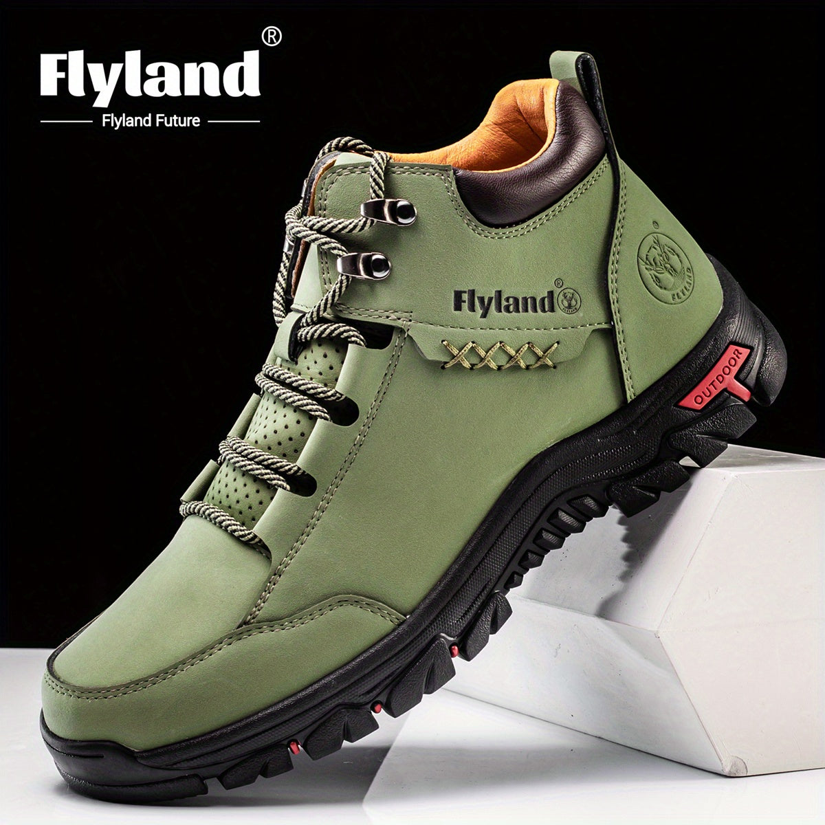 Flyland Vintage Leather Chukka Boots For Men Casual Work