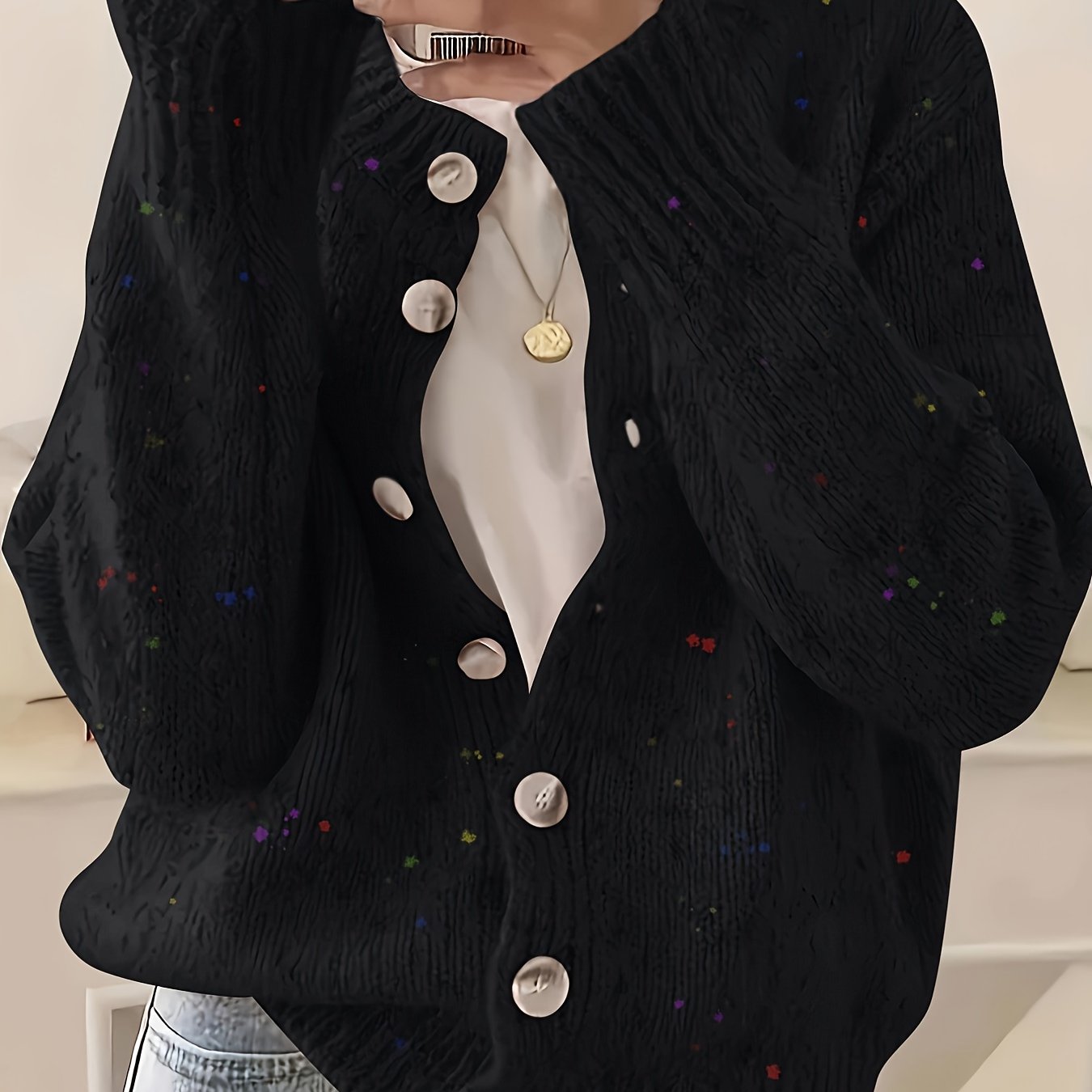 Elegant Women Cardigan Sweater Jacket All Seasons Layering