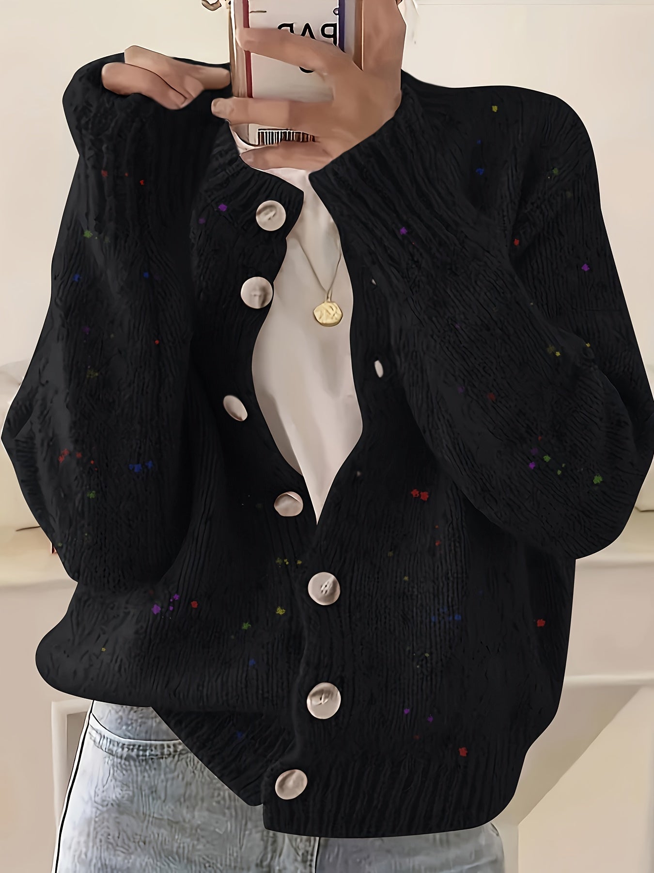 Elegant Women Cardigan Sweater Jacket All Seasons Layering