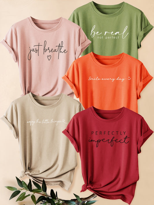 Vintage Women's Motivational Quote T-Shirts for Positive Vibes