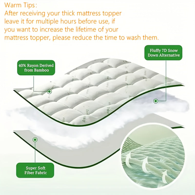 Cooling Bamboo Mattress Topper for Ultimate Bedroom Comfort