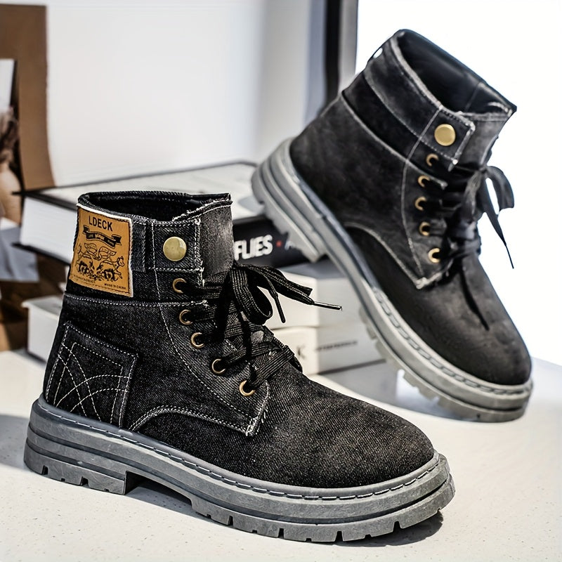 GSSZO High Top Lace Up Ankle Boots Season Streetwear