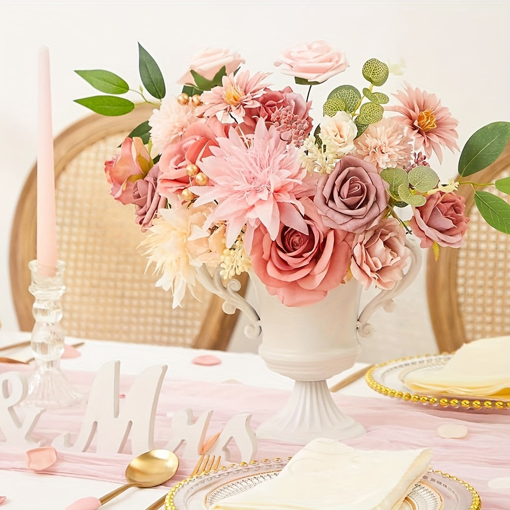 Everlasting Artificial Flowers Dahlias And Roses For Decor