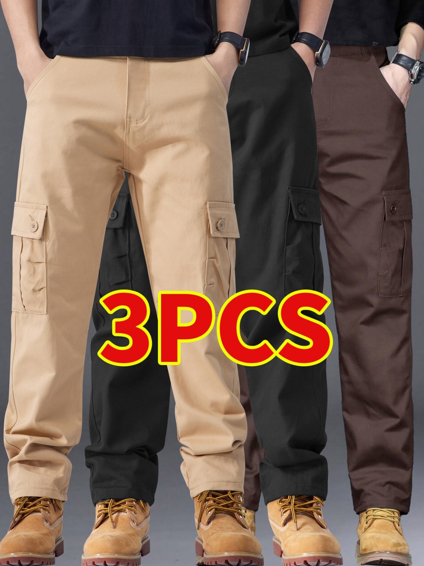 Mens Formal And Casual Pants Regular Fit Straight Leg