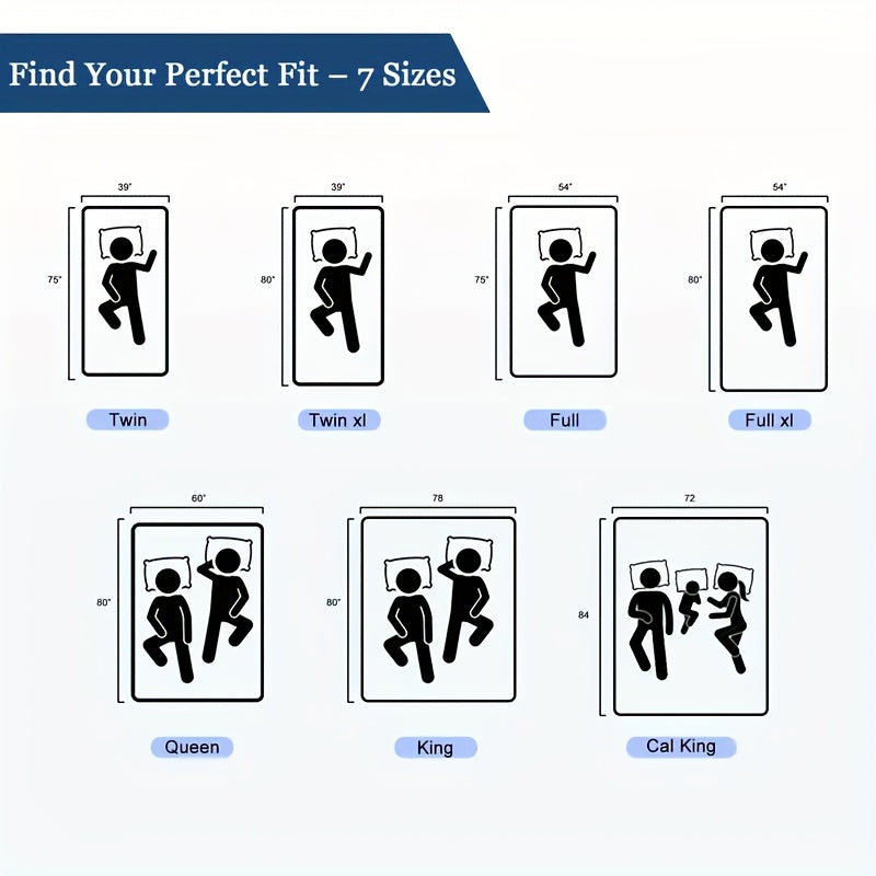 Cooling Bamboo Mattress Topper Breathable Soft and Comfortable Pad