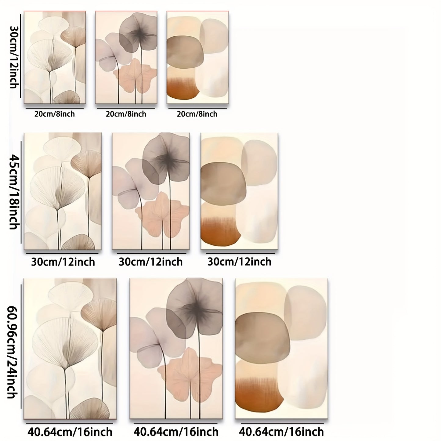 Wooden Framed Wall Art Bohemian Leaf Canvas Print Mural