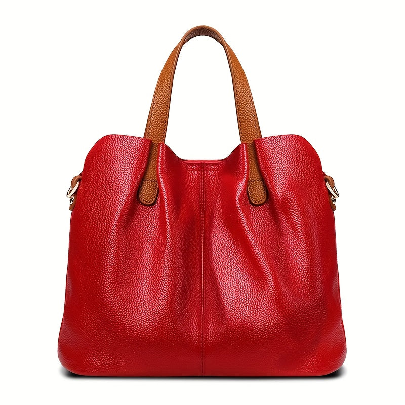 Genuine Leather Tote Bag For Women Crossbody Purse Everyday