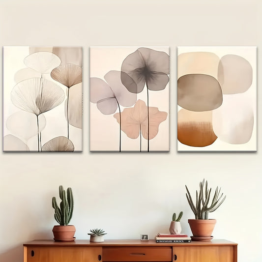 Wooden Framed Wall Art Bohemian Leaf Canvas Print Mural