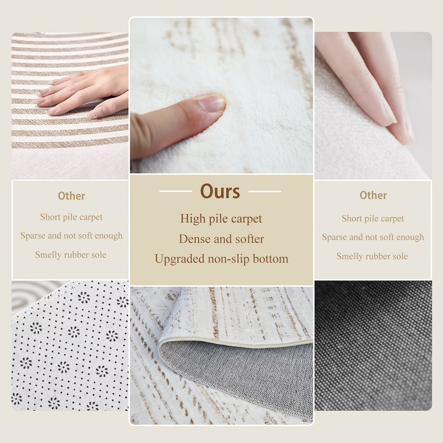 Bluebow Boho Moroccan Area Mat Machine Washable Low Pile